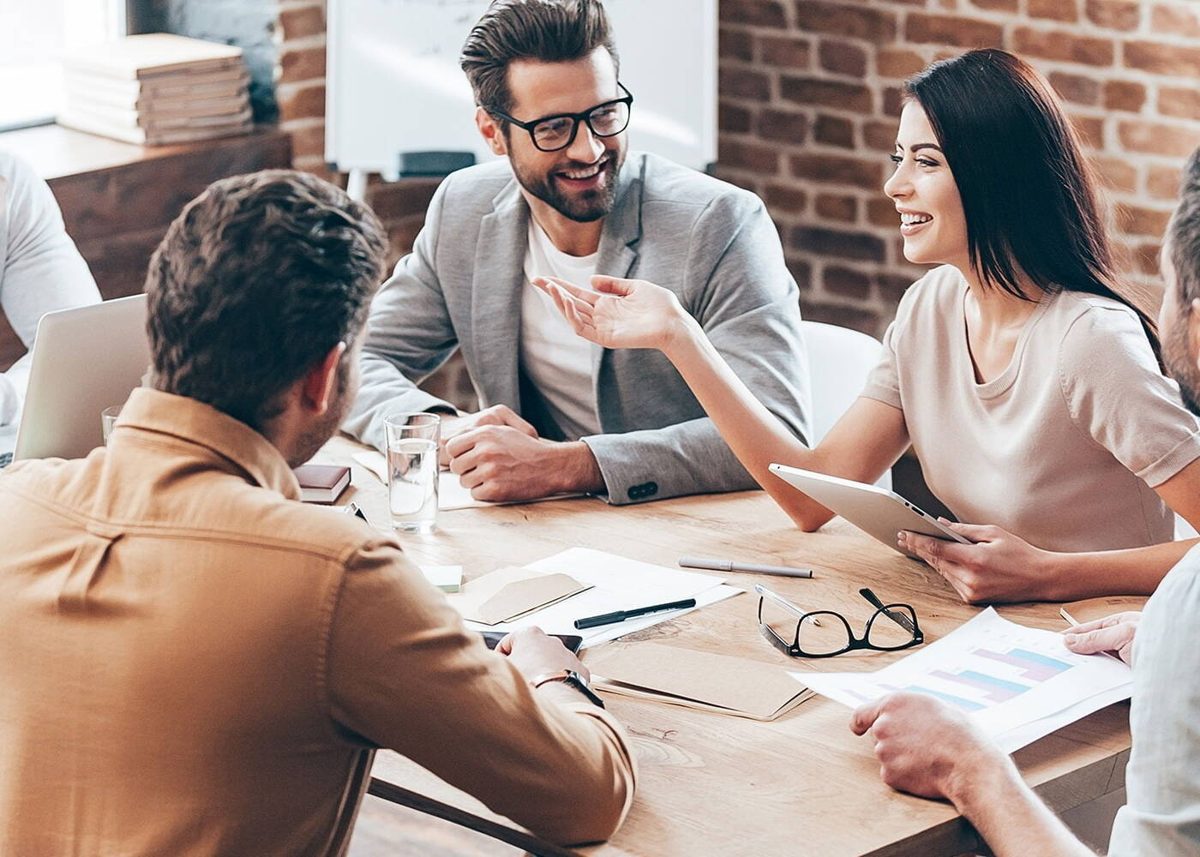 Business team reviewing IT costs